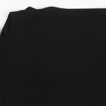 Womens UK Size 4 PRETTYLITTLETHING Black Basic Blouse