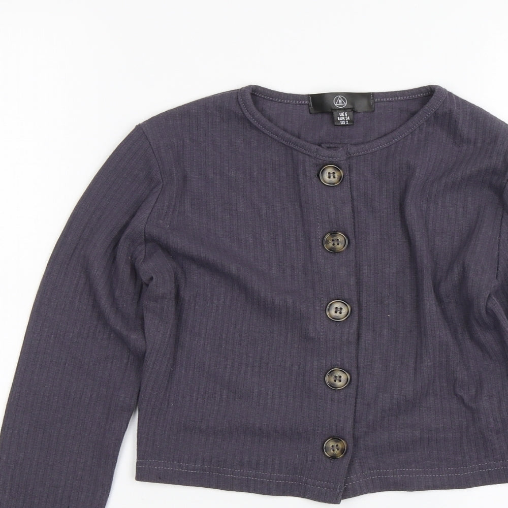 Womens UK Size 6 Missguided Purple Basic Blouse