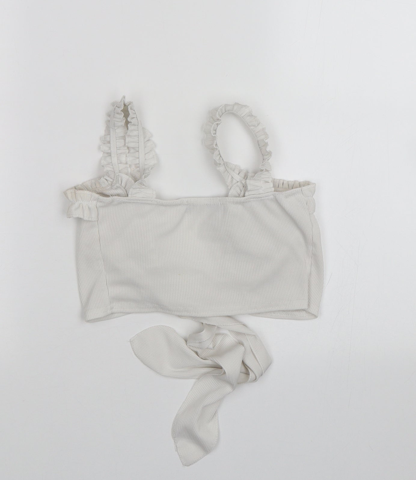 Womens UK Size 4 PRETTYLITTLETHING White Basic Blouse