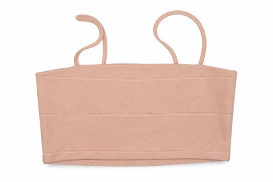 Front view of Missguided women’s pink cropped tank, size UK 4