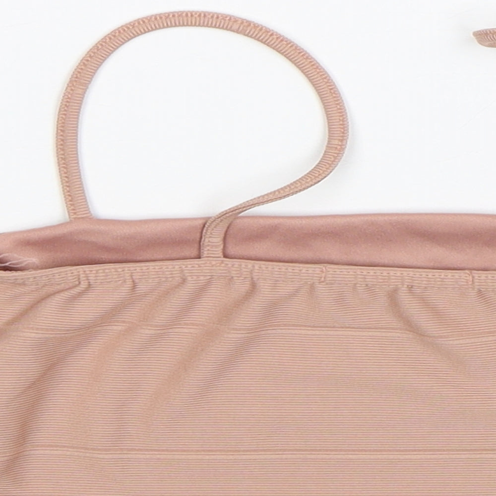 Womens UK Size 4 Missguided Pink Cropped Tank