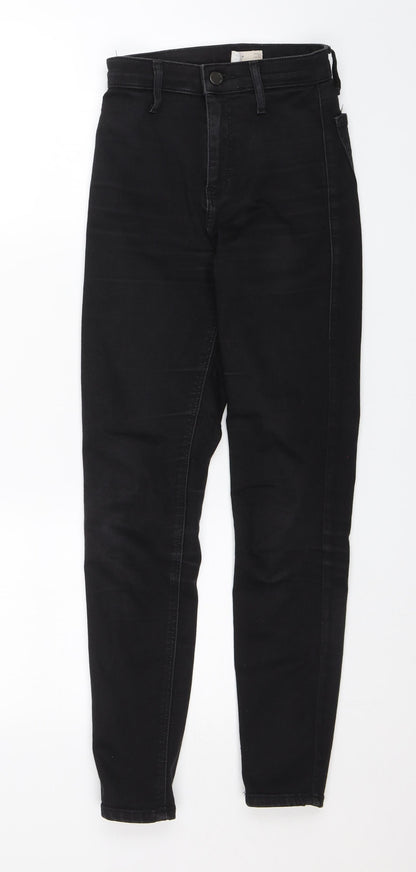 Topshop Womens Black   Skinny Jeans Size 24 in L25 in