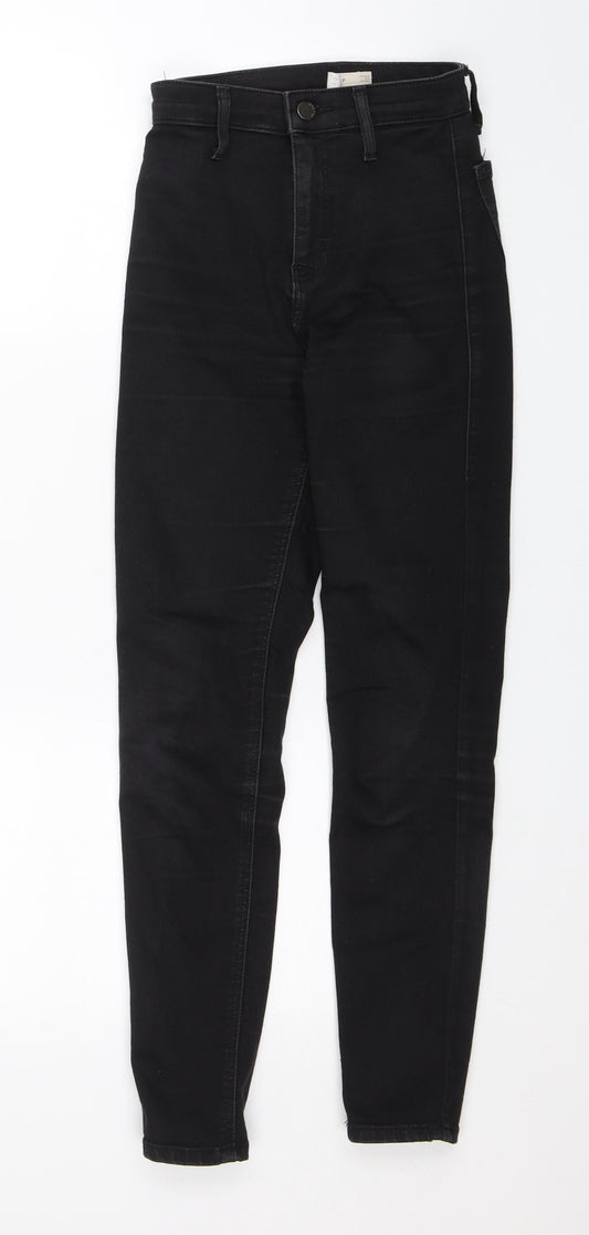 Topshop Womens Black   Skinny Jeans Size 24 in L25 in