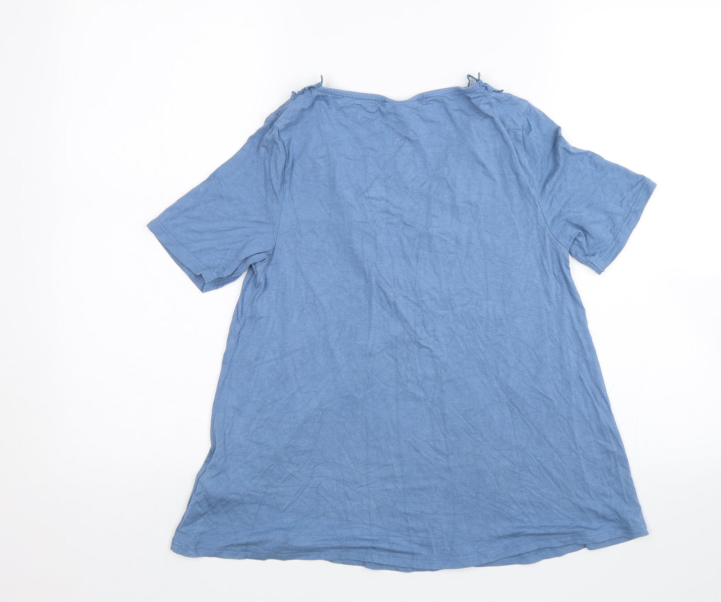 Womens UK Size 8 Topshop Blue Basic Blouse