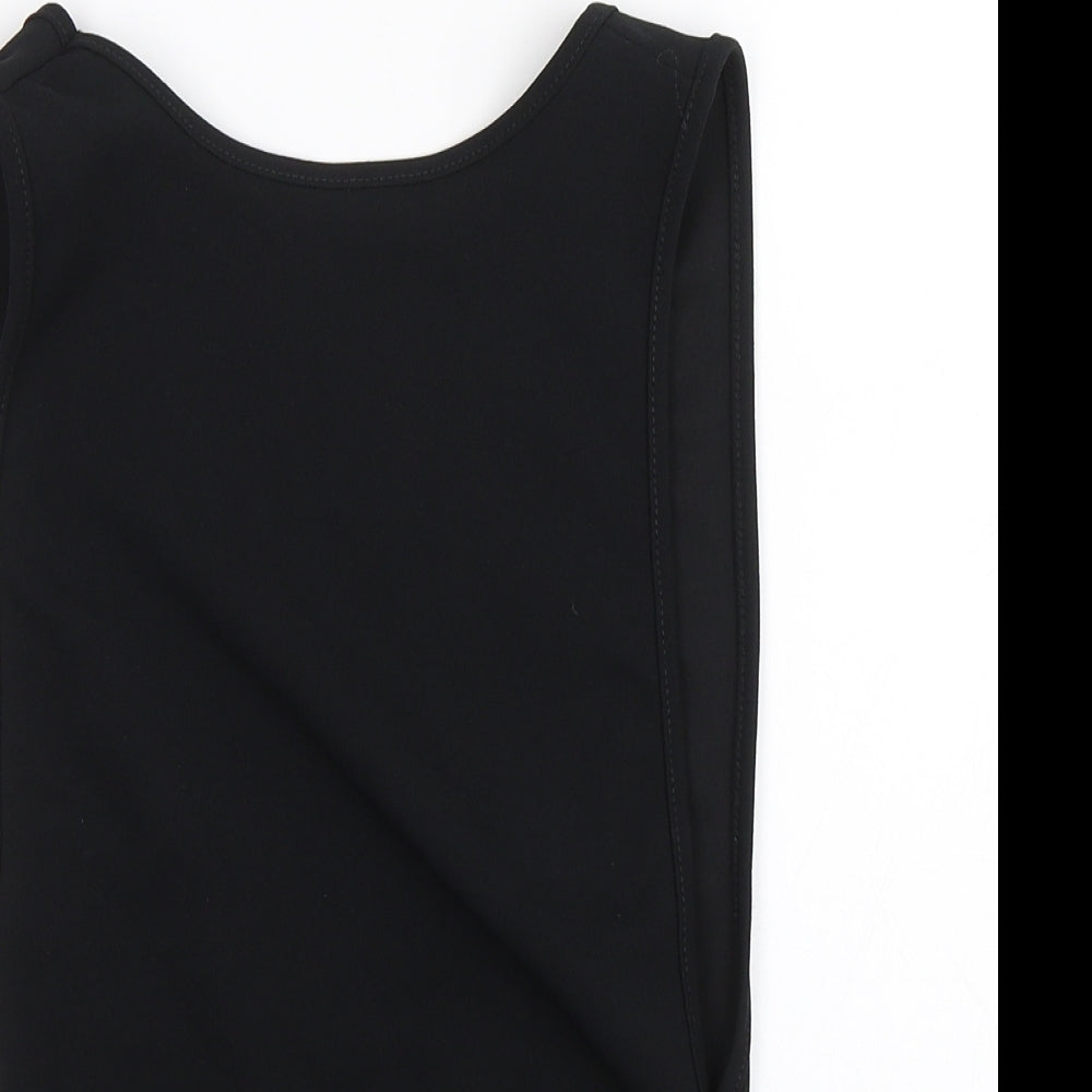 PRETTYLITTLETHING Womens Black   Bodysuit One-Piece Size 8