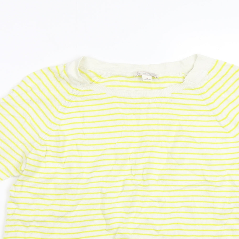 Gap Womens Yellow Striped  Pullover Jumper Size M