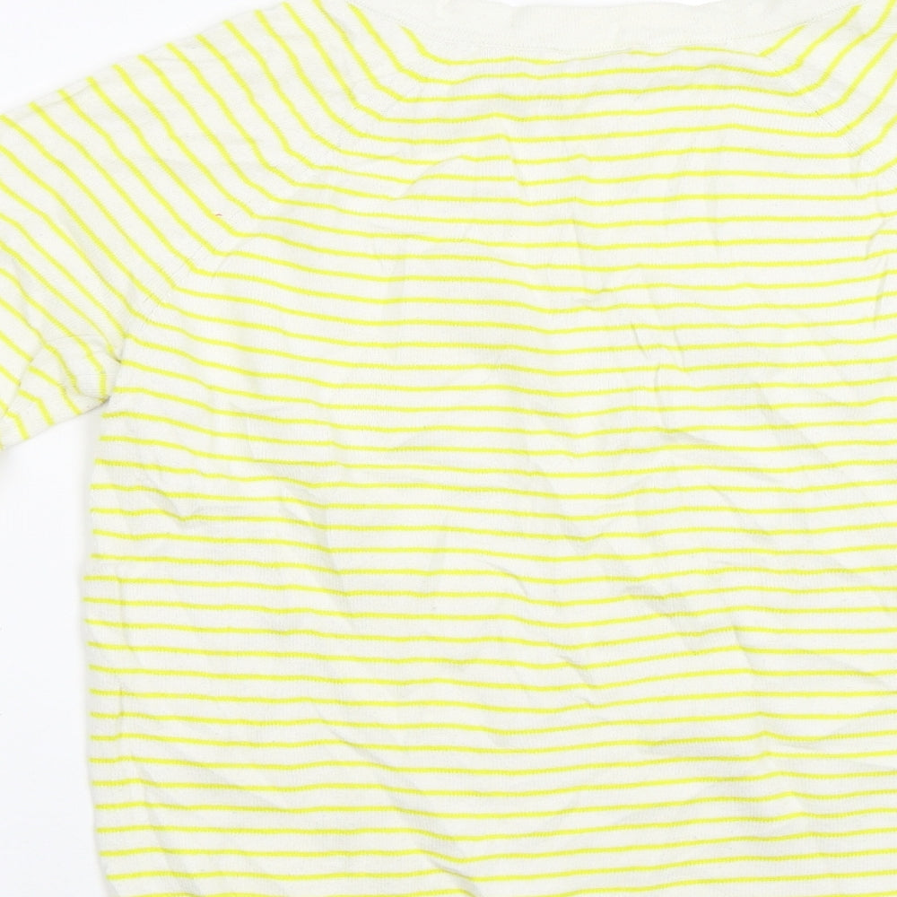 Gap Womens Yellow Striped  Pullover Jumper Size M