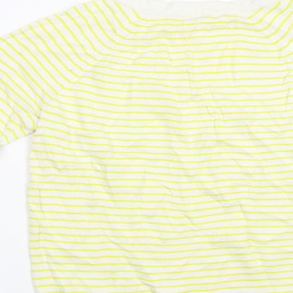 Gap Womens Yellow Striped  Pullover Jumper Size M