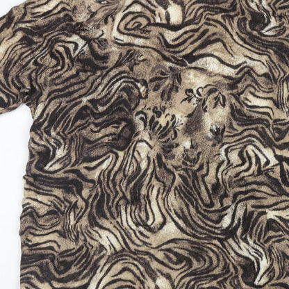 Gerry Weber Womens Brown Animal Print  Cardigan Jumper Size L