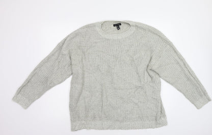 Womens UK Size L New Look Grey Pullover Jumper