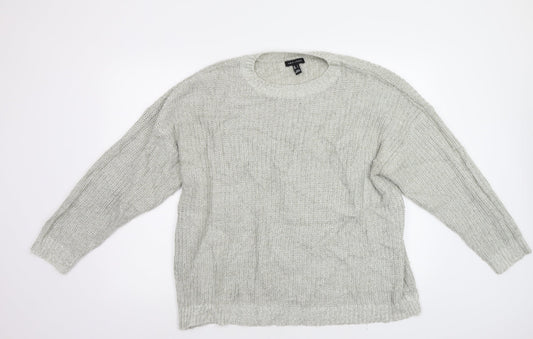 Womens UK Size L New Look Grey Pullover Jumper