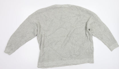 Womens UK Size L New Look Grey Pullover Jumper