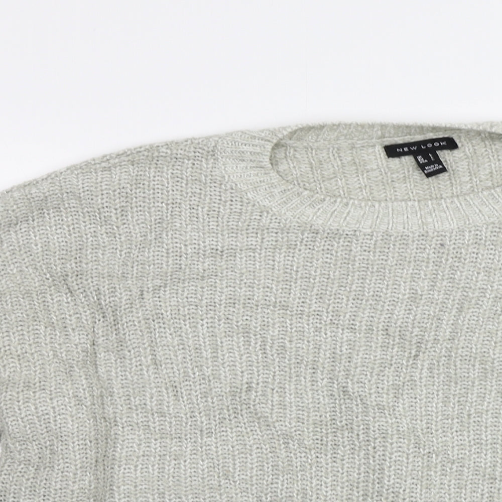 Womens UK Size L New Look Grey Pullover Jumper