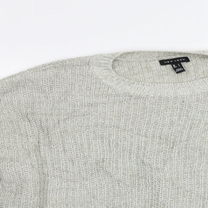 Womens UK Size L New Look Grey Pullover Jumper