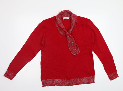 Womens UK Size M Select Red Pullover Jumper