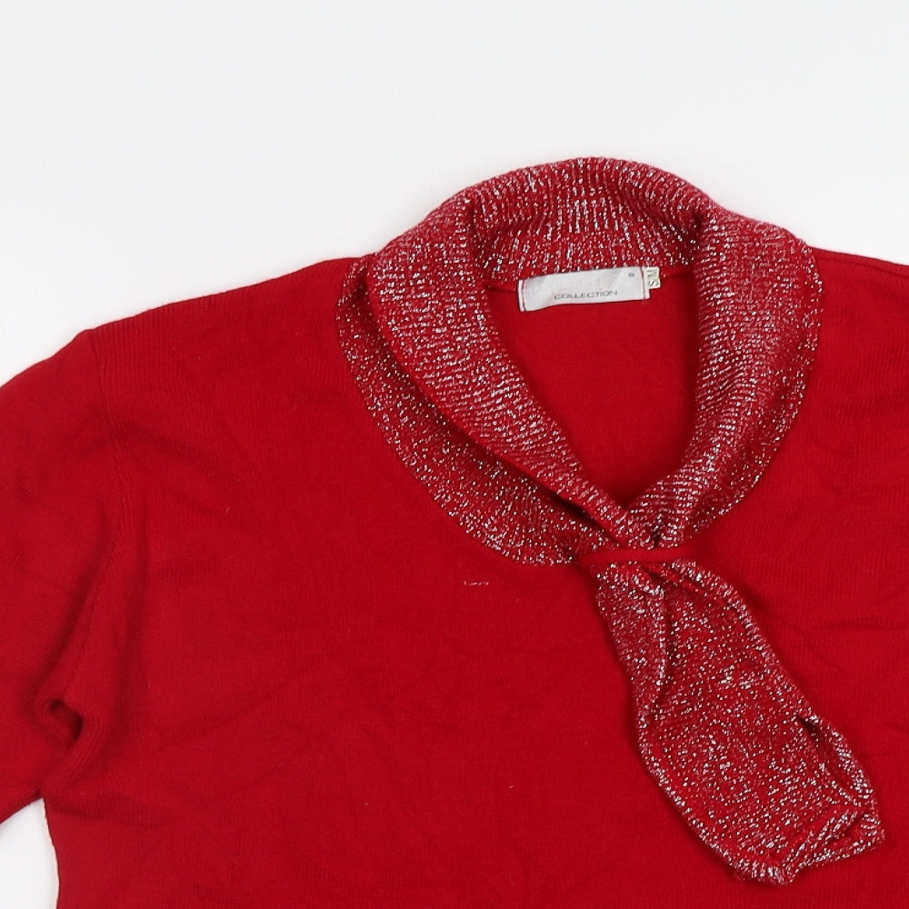 Womens UK Size M Select Red Pullover Jumper