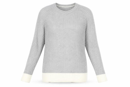 Crew Clothing Grey Striped  Pullover Jumper Size 12