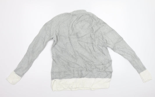 Crew Clothing Womens Grey Striped  Pullover Jumper Size 12