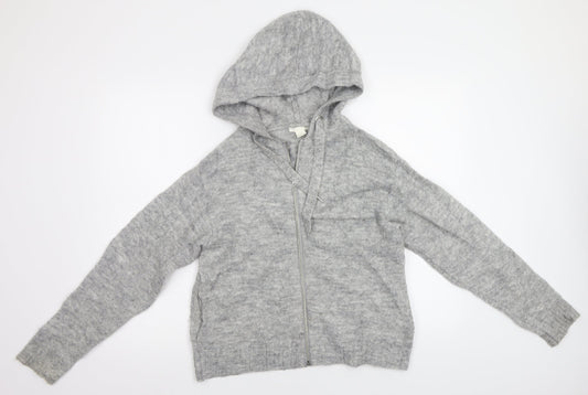 H&M Womens Grey   Full Zip Hoodie Size S