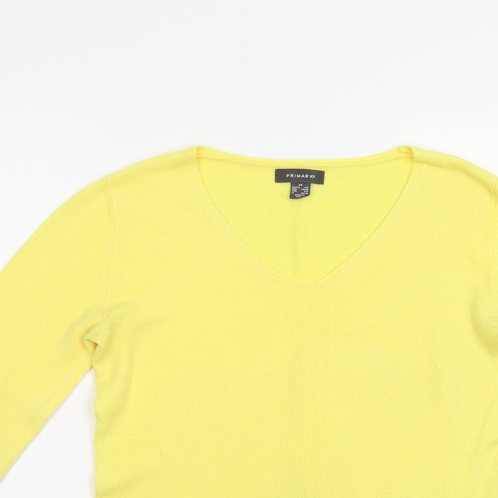 Primark Womens Yellow   Pullover Jumper Size XS