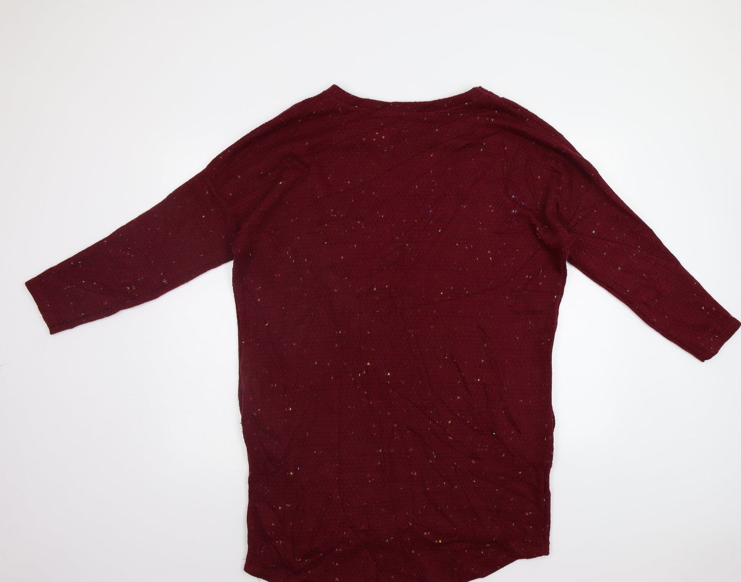 Womens UK Size L Preworn Red Pullover Jumper