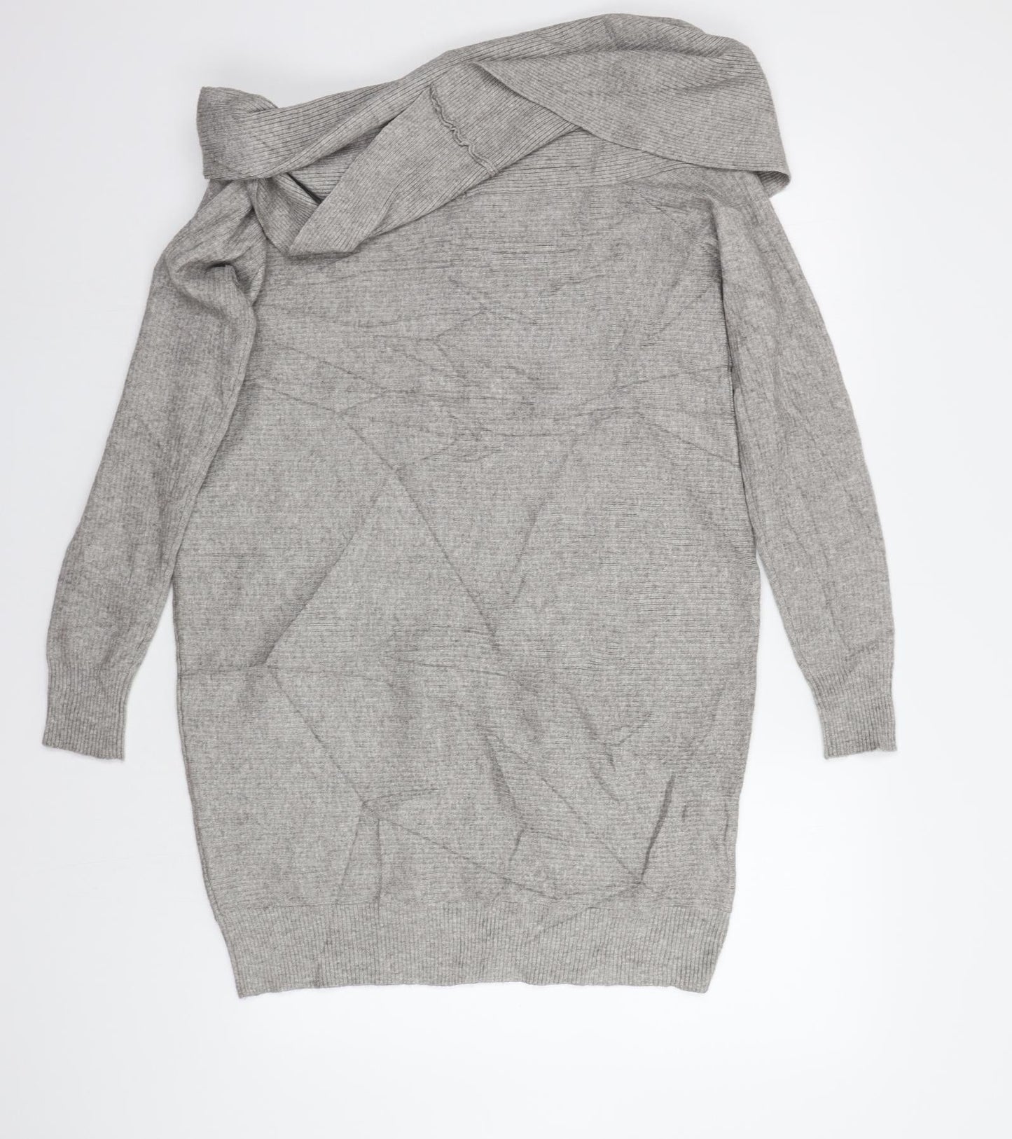 Womens UK Size S Preworn Grey Pullover Jumper