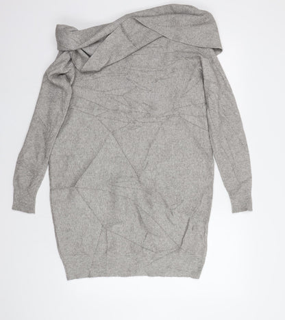 Womens UK Size S Preworn Grey Pullover Jumper