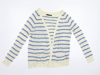 Primark Womens Blue Striped  Cardigan Jumper