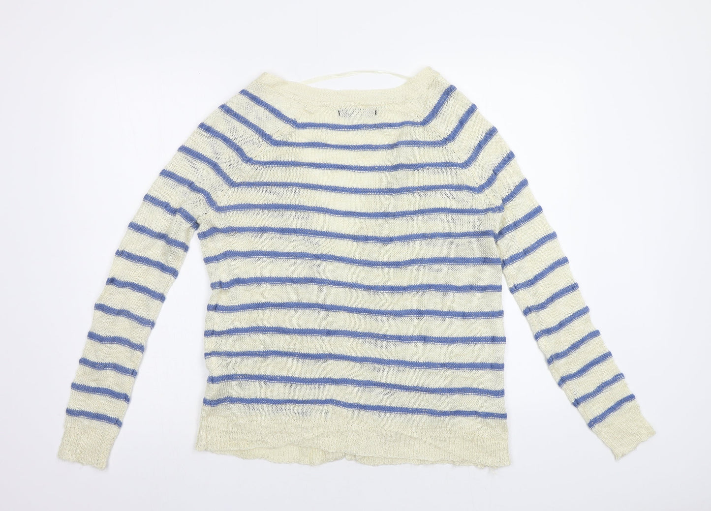 Primark Womens Blue Striped  Cardigan Jumper