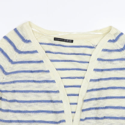 Primark Womens Blue Striped  Cardigan Jumper