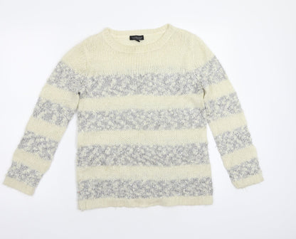 Womens UK Size 8 Topshop Beige Pullover Jumper