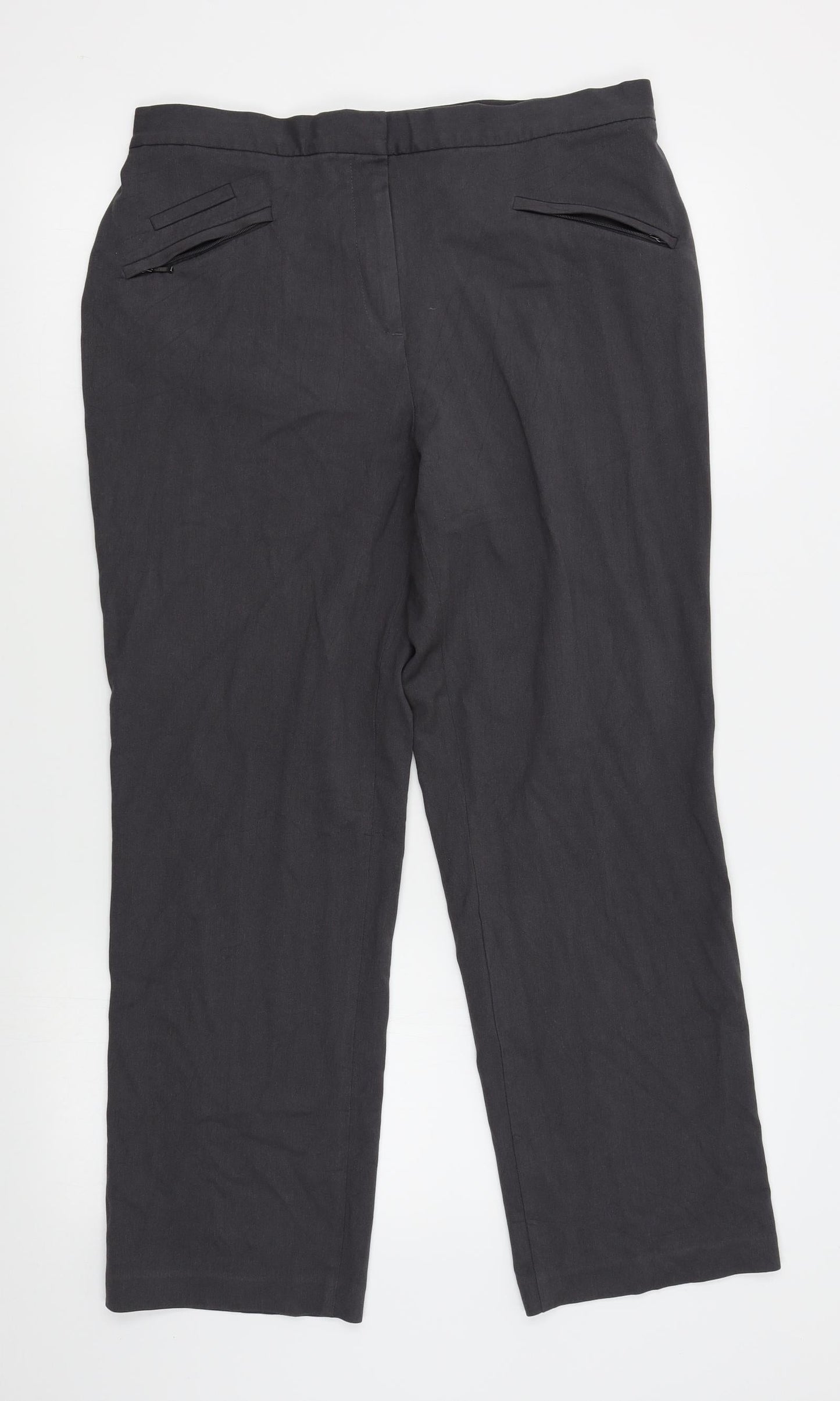 M&S Womens Grey   Trousers  Size 14 L27 in