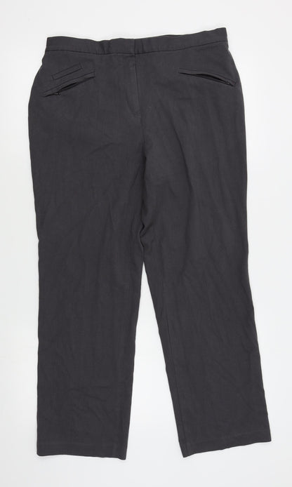 M&S Womens Grey   Trousers  Size 14 L27 in