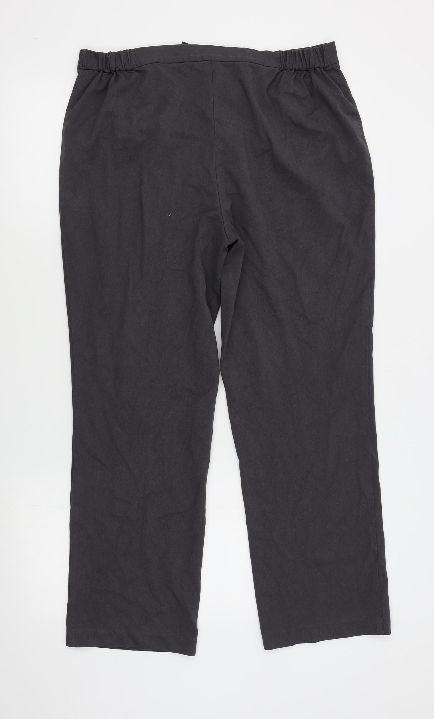 M&S Womens Grey   Trousers  Size 14 L27 in