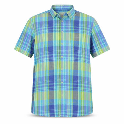 Mens UK Size M Bar Harbour Blue  Button-Up Short Sleeve Casual Shirt