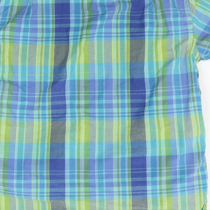 Mens UK Size M Bar Harbour Blue  Button-Up Short Sleeve Casual Shirt