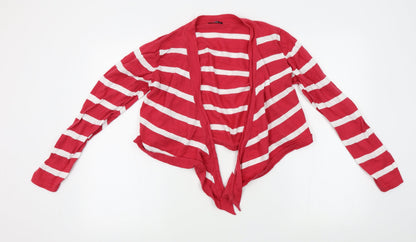 Womens UK Size M M&Co Red Cardigan Jumper