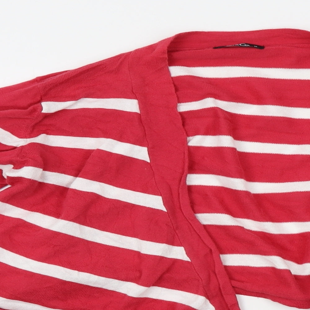 Womens UK Size M M&Co Red Cardigan Jumper