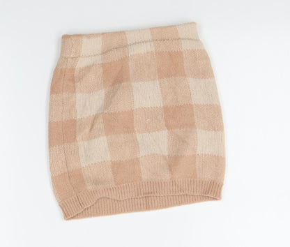 Primark Girls Orange Check  Straight & Pencil Skirt Size 5-6 Years