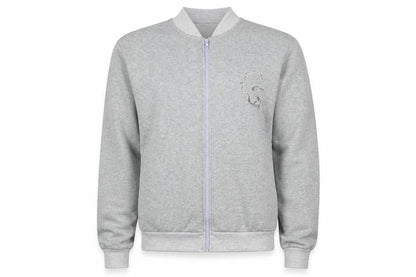 Mens UK Size L Preworn Grey Full Zip Sweatshirt