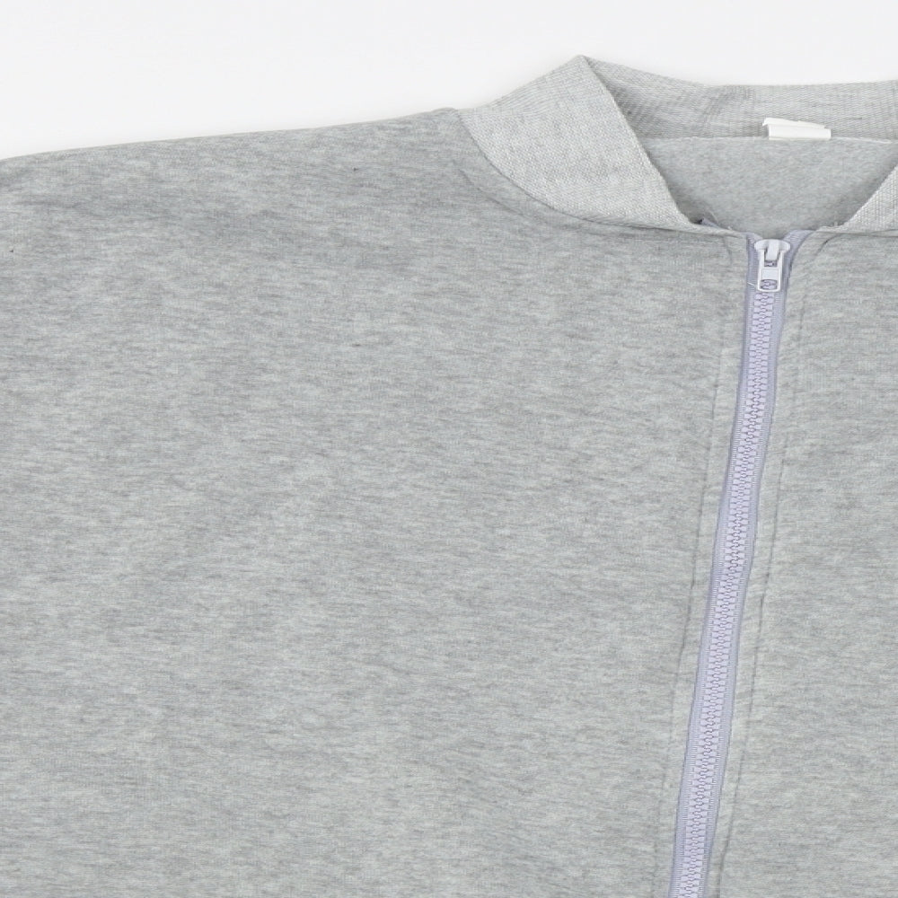 Mens UK Size L Preworn Grey Full Zip Sweatshirt
