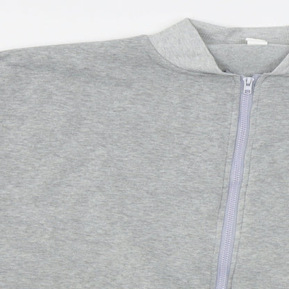 Mens UK Size L Preworn Grey Full Zip Sweatshirt
