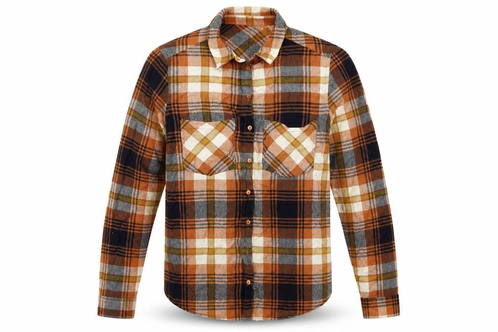 Mens UK Size S VILA Orange  Button-Up Long Sleeve Casual Shirt
