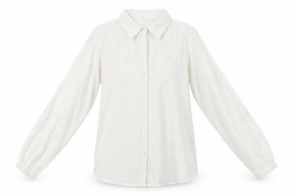 Young Dimension Girls White   Basic Button-Up Size 10-11 Years