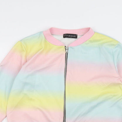Prague Girls Pink   Bomber Jacket Jacket Size M
