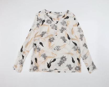 Womens UK Size M fransa White Basic Blouse