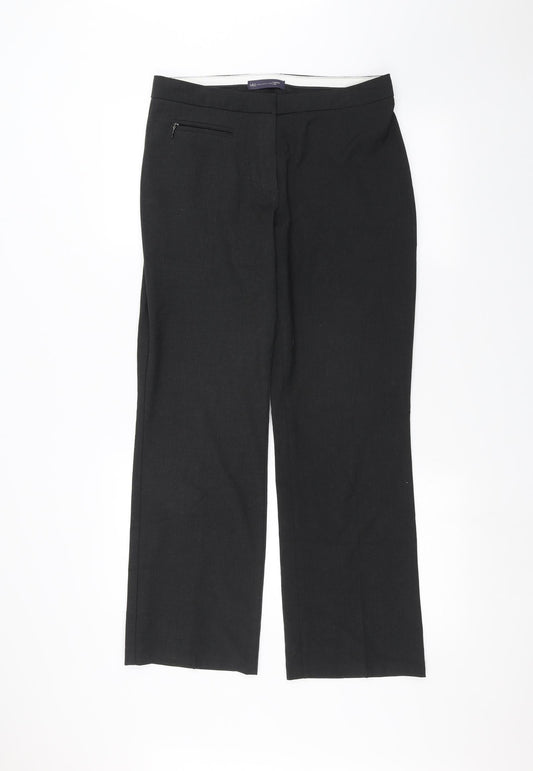 Womens UK Size 10 Marks and Spencer Regular Fit  Black Trousers