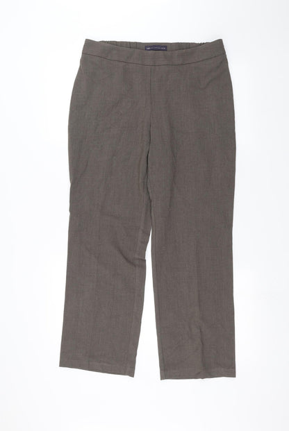 Womens UK Size 12 Marks and Spencer Regular Fit  Beige Trousers