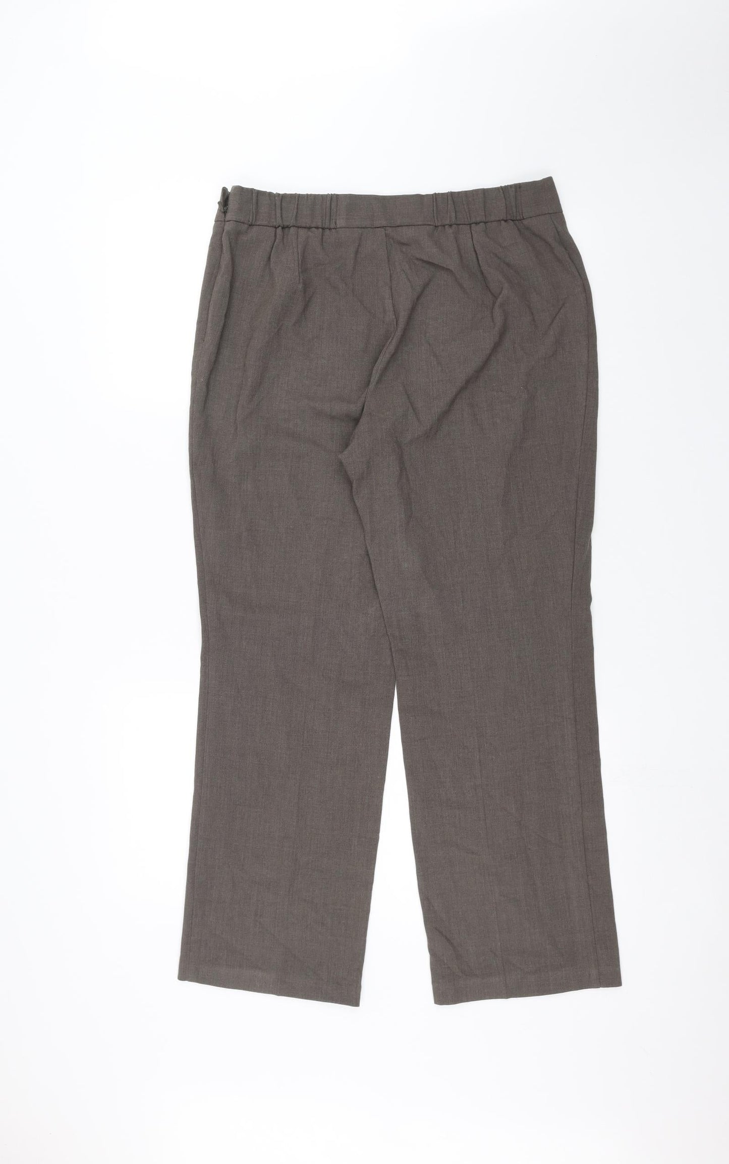 Womens UK Size 12 Marks and Spencer Regular Fit  Beige Trousers
