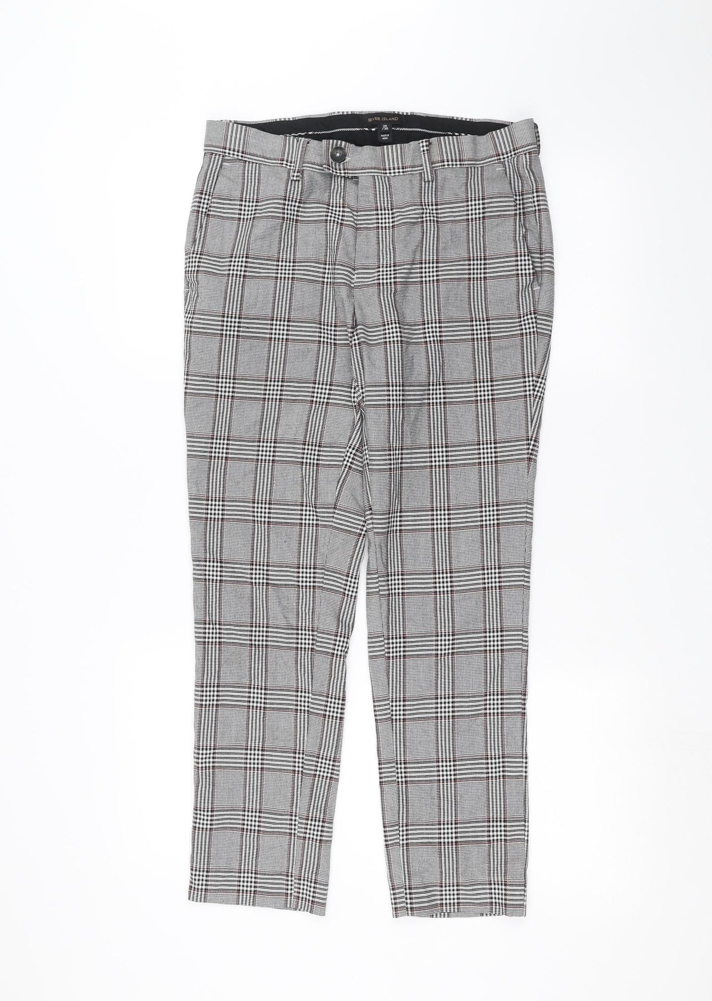 Womens UK Size 30 in River Island Regular Fit  White Trousers